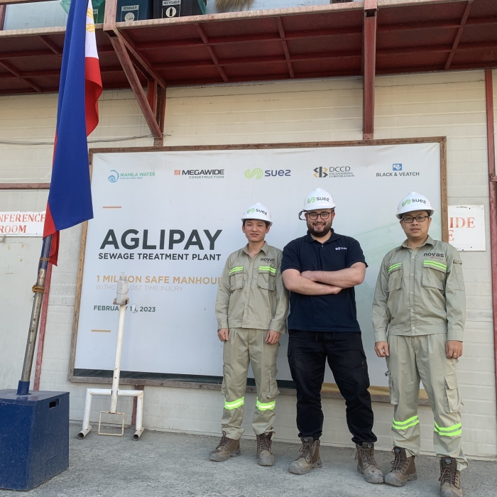 Novas engineers at the site of the Aglipay project, Philippines